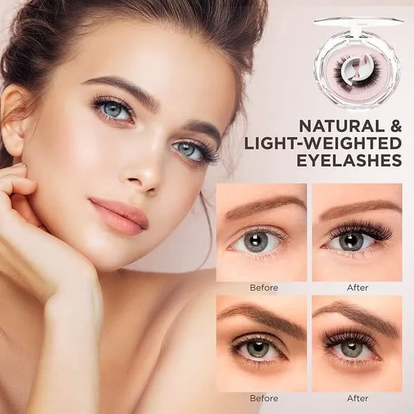 Self Adhesive Eyelashes Reusable Self Adhesive Eyelashes Reusable Adhesive Eyelashes Natural Look Waterproof Glueless Eyelashes