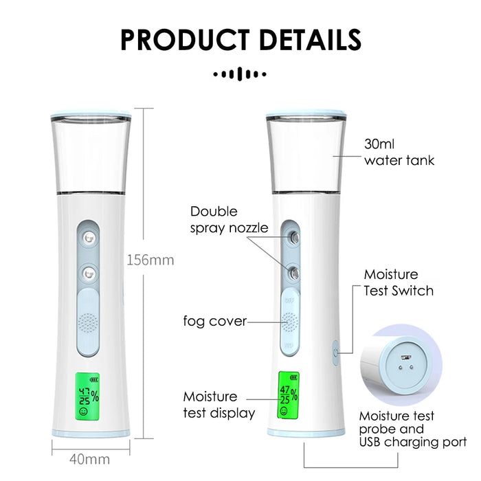 Nanomister Lashes Sprayer Nebulizer Machine For Eyelashes Mini Face Steamer Sprayer Portable Hydrating Nanometer Mist Nebulizer