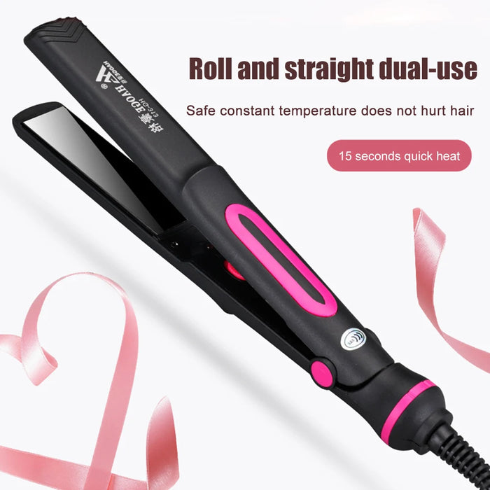 220V Professional Hair Straightener Dual-Use Curling Iron Hair Straightenrer PTC Heating Salon Hair Styling Tools Bangs Splint