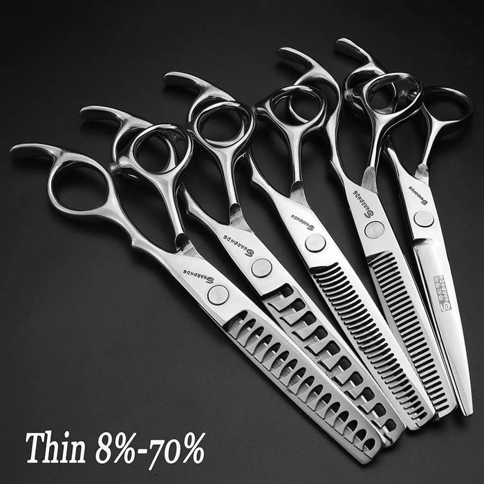 ASHADOW 6/6.5/7/7.5 inch Scissors Japan Professional hairdressing Scissors Barber Sharp Hair Cutting Shears thinning clippers