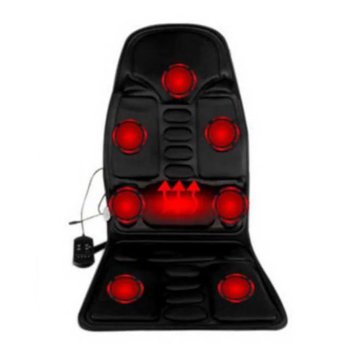 Car Home Office Full-Body Massage Cushion Heat 7 Motors Vibrate Mat Back Neck Waist Massager Chair Relaxation Masajeador Seat12V