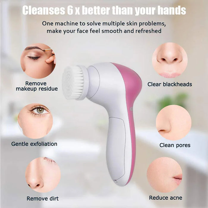 5 in 1 silicone cleanser, Deep Cleanser, pore cleanser, facial massage, skin care, waterproof makeup brush 2023 new