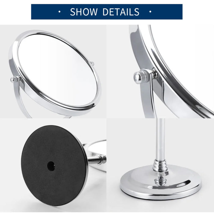 8 Inch 5X 7X 10X Magnification Makeup Mirror 360 Rotating Professional Desktop Cosmetic Mirror 8" Double Sided Magnifier stand