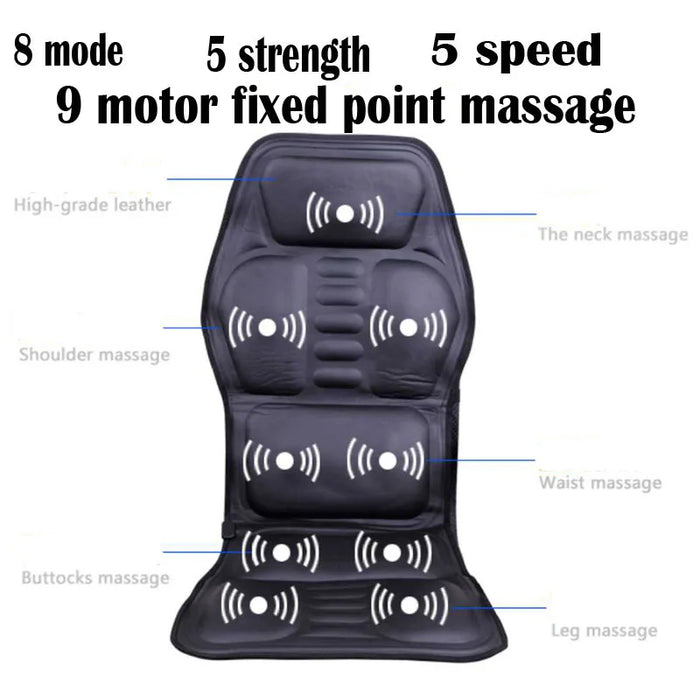 Home Office Massage Chair Cussion Machine Electric Heating Vibrating Neck massager Back Car mat Pain Relief reliever pads