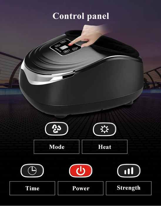 Jinkairui Kneading Air Compression Electric Foot Massage Machine Roller Shiatsu Heated Multifunctional Relaxation Household Gift