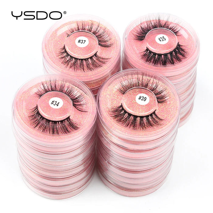 Wholesale Maquiagem Eyelashes 4/10/20/50/100PCS 3D Mink Lashes Set Natural False Eyelashes Makeup Thick Lashes Faux Clis In Bulk