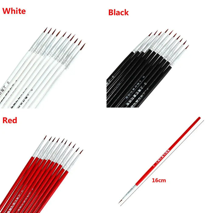 20Pcs Makeup Drawing Pen Nail Art Brush Fine Hand Painted Thin Hook Line Pen Nylon Brush Acrylic Painting Pen Nail Art Supplies