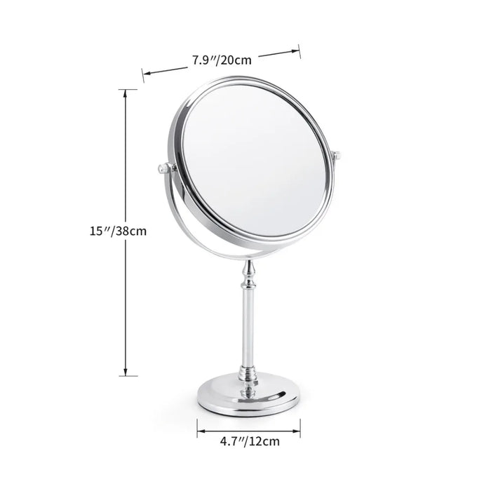 8 Inch 5X 7X 10X Magnification Makeup Mirror 360 Rotating Professional Desktop Cosmetic Mirror 8" Double Sided Magnifier stand