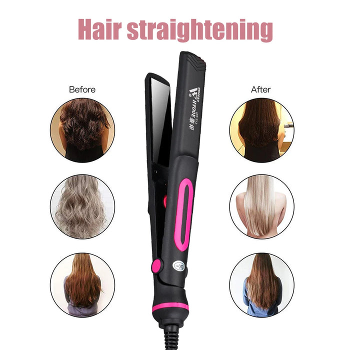 220V Professional Hair Straightener Dual-Use Curling Iron Hair Straightenrer PTC Heating Salon Hair Styling Tools Bangs Splint