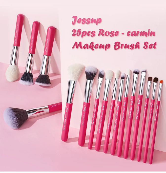 Jessup Makeup brushes set 25pcs Make up Brush Professional ,Natural-Synthetic Foundation Powder Blending Eyeshadow T195