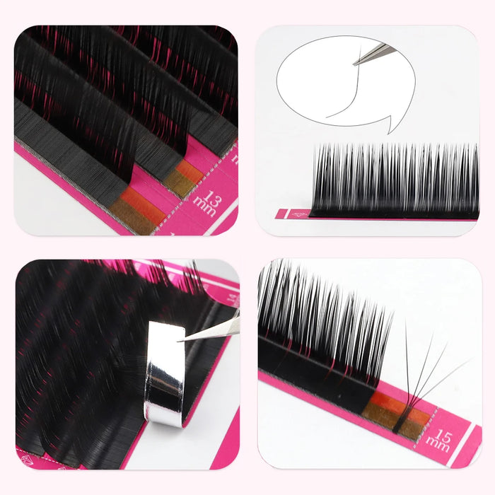 Rujade M LC L Curl Lash Extension MIX Matte Faux Mink Eyelashes Extension Individual Eyelashes LU L+ LD Makeup False Lash Cilios