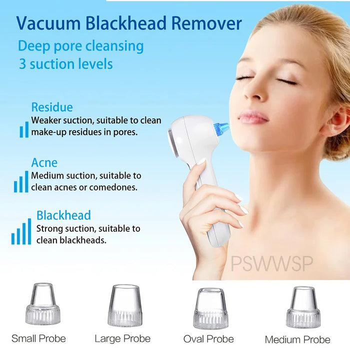 Newest Electric Facial Cleansing Brush Blackhead Remover Pore Vacuum Cleaner Deep Cleaning Face Care Black Head Removal Machine