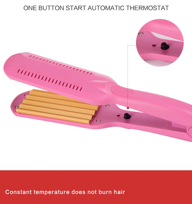 Professional hair curler Crimper Ceramic Corrugated Curler Curling Iron Hair Styler Electric Corrugation Wave Styling Tools