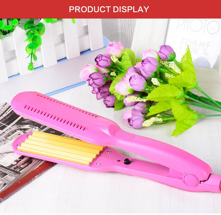 Professional hair curler Crimper Ceramic Corrugated Curler Curling Iron Hair Styler Electric Corrugation Wave Styling Tools