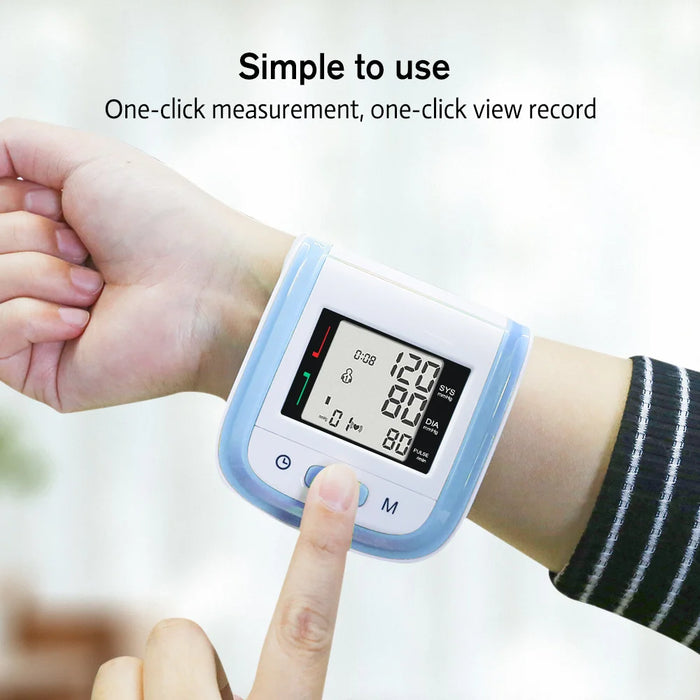 Yongrow Tonometer Automatic Wrist Digital Blood Pressure Monitor Digital lcd Sphgmomanometer Heart Beat Rate Pulse Meter