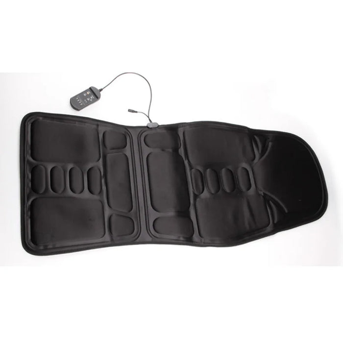 Car Home Office Full-Body Massage Cushion Heat 7 Motors Vibrate Mat Back Neck Waist Massager Chair Relaxation Masajeador Seat12V