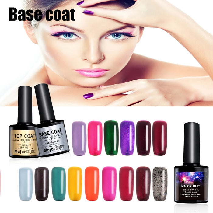 12ML New Nail Gel Polish Soak Off UV Top Base And Top For Manicure Gel Polish Long-lasting Nail Gel Lacquer