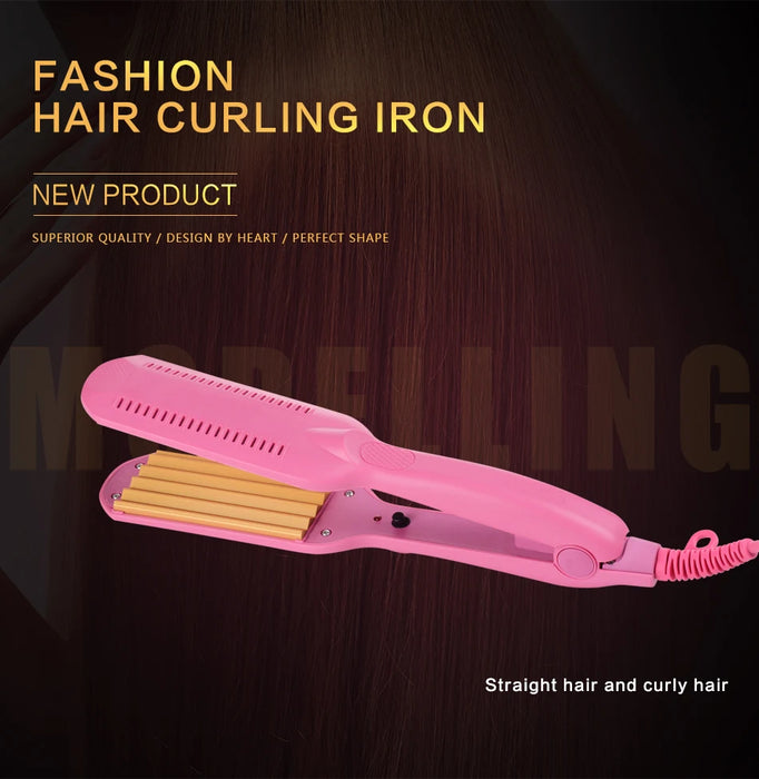 Professional hair curler Crimper Ceramic Corrugated Curler Curling Iron Hair Styler Electric Corrugation Wave Styling Tools