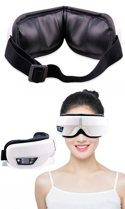 Eye Massager With Heat Smart Airbag Vibration Eye Care Compress Bluetooth Music Eye Massage Relax Fatigue Foldable Portable