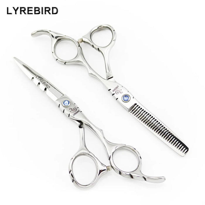 Hair Scissors 5.5 INCH 6 INCH Japan Barber Shears Hair Cutting Scissors Blue Stone Hair Shear Salon Tools LYREBIRD NEW