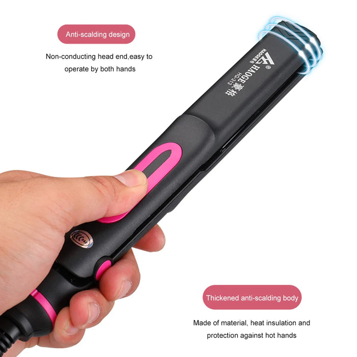 220V Professional Hair Straightener Dual-Use Curling Iron Hair Straightenrer PTC Heating Salon Hair Styling Tools Bangs Splint