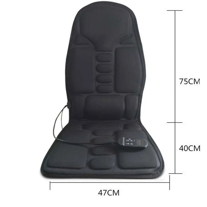 Car Home Office Full-Body Massage Cushion Heat 7 Motors Vibrate Mat Back Neck Waist Massager Chair Relaxation Masajeador Seat12V