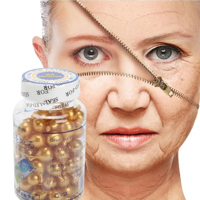 Vitamin E Extract Capsules Anti-wrinkle Whitening Cream Ve Serum Facial Freckle Capsule Korean Makeup Skin Care 90Pcs/bottle