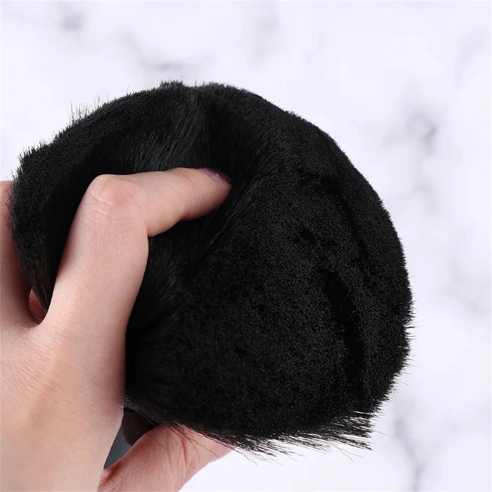 High Quality Black Cosmetic Hairdressing Sweeping Neck Hair Cleaning Duster Hair Cutting Brush For Barbershop Hair Cut Brush