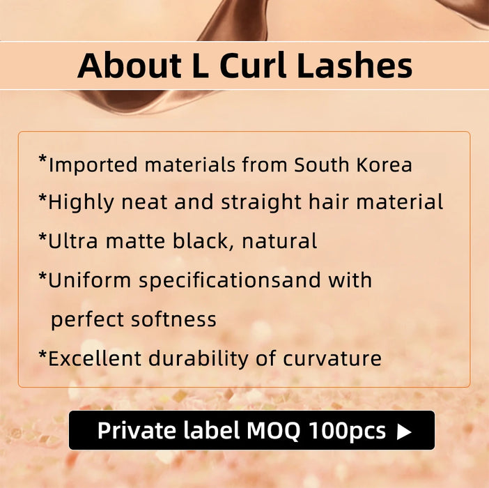 Yelix L Curl Lash Extension 8-15mm MIX Matte Mink Eyelashes Extension Individual Eyelashes L+/LU/M Curl Makeup False Lashes