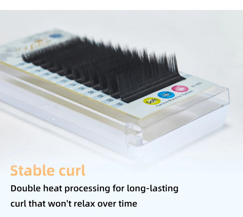 Yelix L Curl Lash Extension 8-15mm MIX Matte Mink Eyelashes Extension Individual Eyelashes L+/LU/M Curl Makeup False Lashes