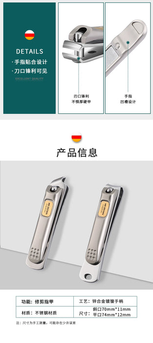 Single Pack Flat Mouth Medium and Large Size Pruning Portable Nail Clippers