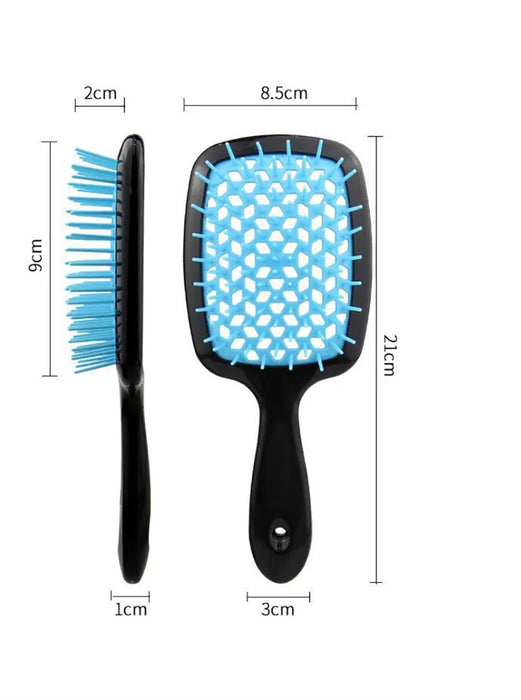 New Square Hollow Hair Comb Scalp Massager Simple Rib Hairbrush Demelant Brush Detangling Comb Fluffy Hairdressing Style Tool