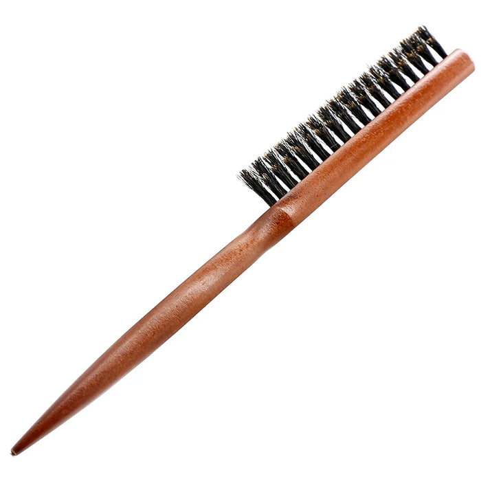 Natural Boar Bristle Hair Fluffy Comb Wood Handle Hair Brush Anti-static Barber Hair Comb Scalp Massage Hairdresser Styling Tool