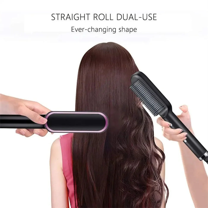 New Hair Straightener Professional Quick Heated Electric Hot Comb Hair Mini Comb Personal Care Multifunctional Hairstyle Brush