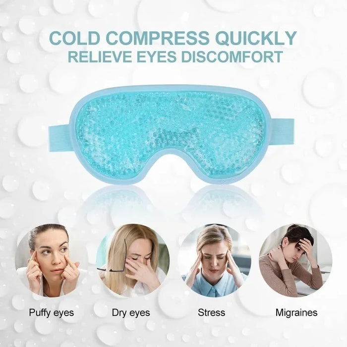 New Gel Eye Mask Reusable Beads for Hot Cold Therapy Soothing Relaxing Beauty Gel Eye Mask Sleeping Ice Goggles Sleeping Mask