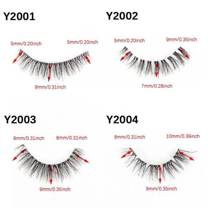 Lashes 3/10 Pairs Half Lashes Cat Eye Natural Long Lashes 3D Mink Eyelashes Full Strip Lashes Makeup Extension Tools