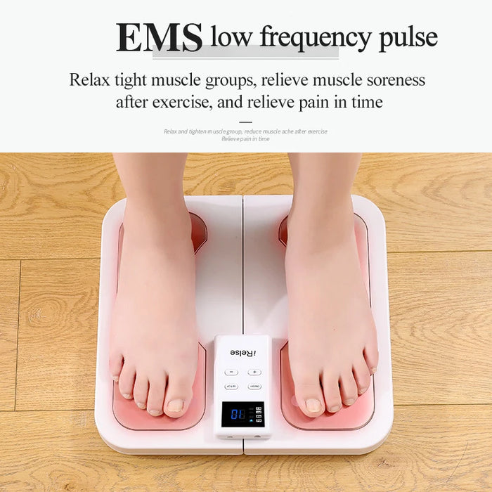 Electric EMS & TENS Foot Massager Circulation Foot Stimulator Improves Circulation Feet Legs Circulation Machine Sole Massager