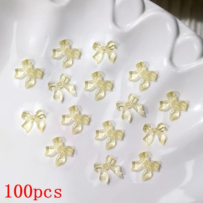 500-600pcs Bow Flower Nail Art Resin Decorations Mix Shapes Nail Charms Press on Manicure Supplies Jewelry Kawaii Accessories *&