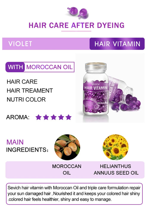 30PCS Hair Vitamin Capsule Keratin Oil Smooth Silky Hair Serum Moroccan Oil Anti Hair Loss Repair Damaged Hair Essential Oil