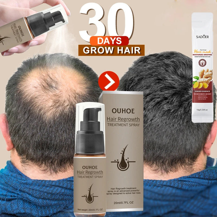 Fast Hair Growth Spray Products Anti Hair Loss Serum Prevent Baldness Treatment Scalp Dry Damaged Essential Oil Hair Beauty