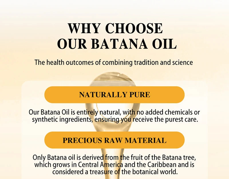 Natural 100% Batana Oil For Healthy Hair Treatment Oil Natural Promotes Hair Wellness For Men Women Enhances Anti Hair Break