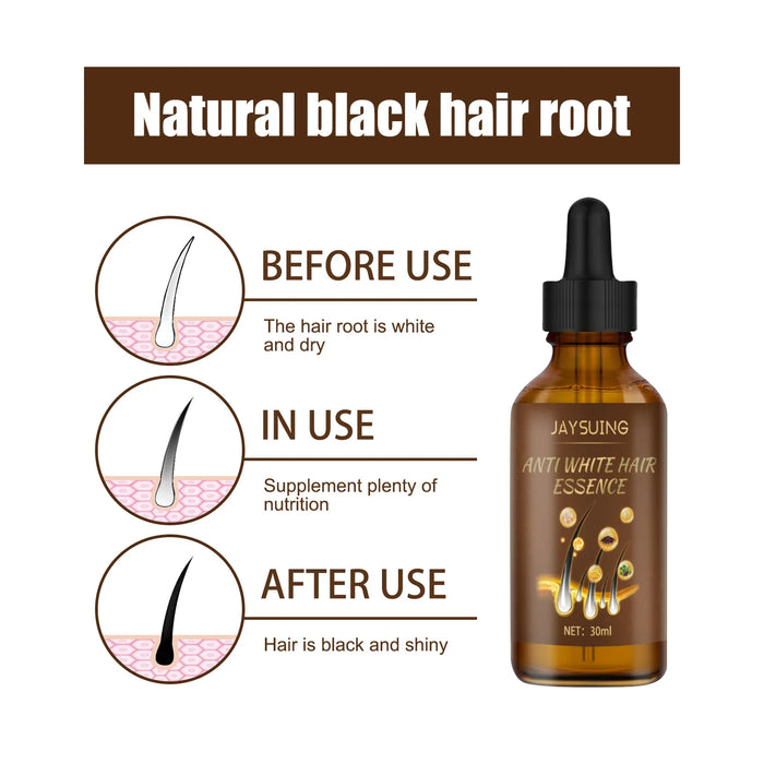 Lasting Anti Gray Hair Treatment Serum White to Black Hair Growth Natural Color Repair Nourish Men Women Anti Hair Loss Products