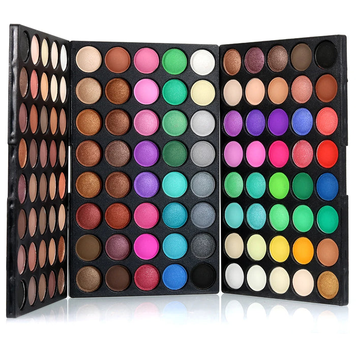 Highly Pigmented Eye Makeup Palette, Matte Shimmer Metallic Eyeshadow Long Lasting Blendable Natural Colors Cosmetics Gift Kit