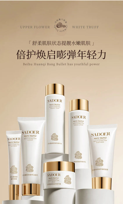 Top White Truffle Radiance and Essence Six-piece Set of Moisturizing, Brightening and Firming Skin Care Products