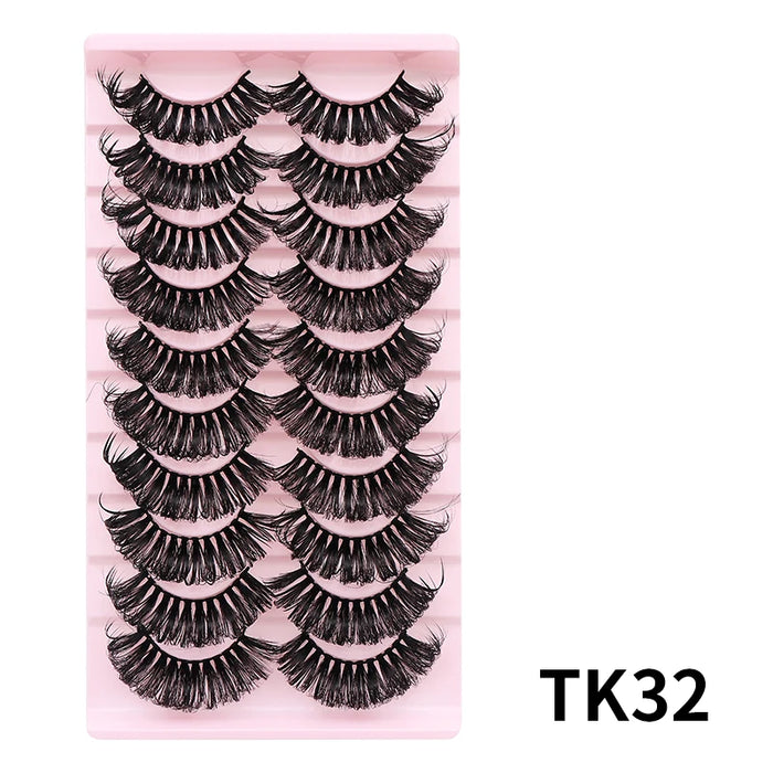 Russian Strip Lashes Makeup Lashes 25mm 3D Mink Volume Fluffy Natural False Eyelashes Thick Dramatic Mink Eyelashes Wholesale