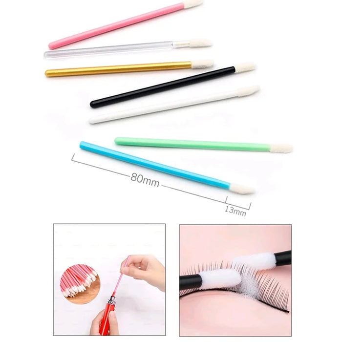 50pcs Disposable Lip Brush Makeup Mascara Wands Solid Stick  Lipgloss Lipstick Brushes Micro Beauty Applicators Wands