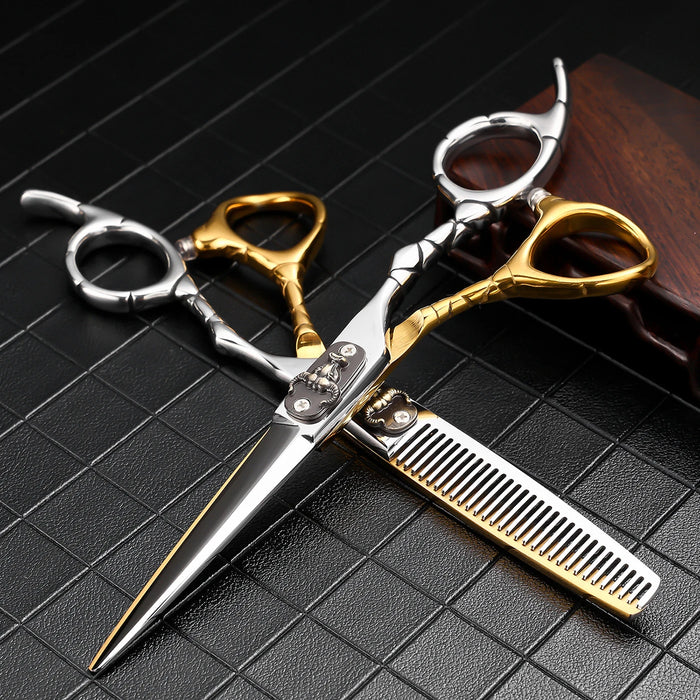 VP Hair Scissors Professional Barber Accessories Hairdresser Cutting Tools Thinning Shears Hairdressing Scissor 6Inch 440C Steel