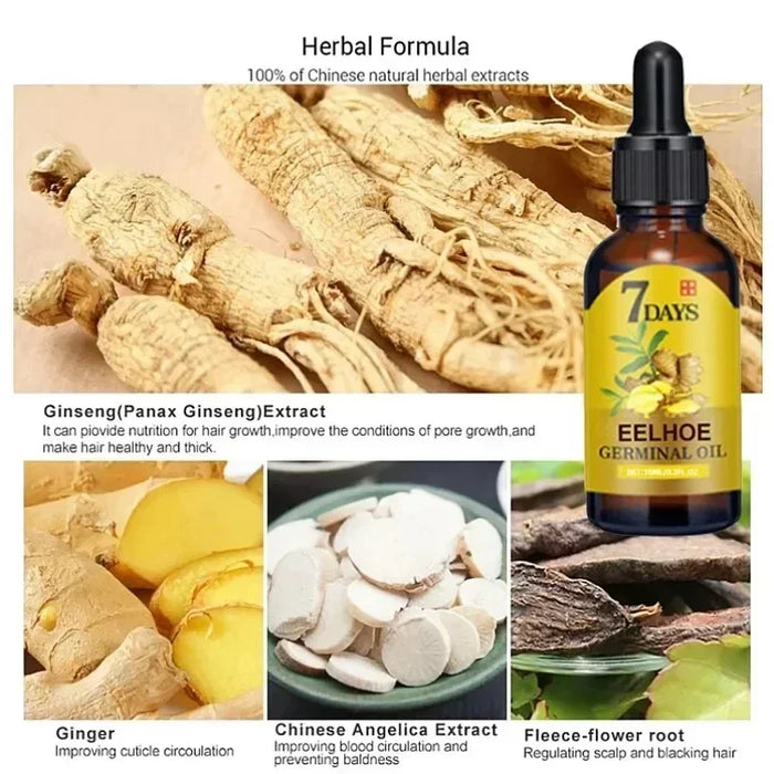 Fast Hair Growth Oil Ginger Growth Hair Treatment Anti Hair Loss Men Women Scalp Treatment Serum Products Beauty Health Product