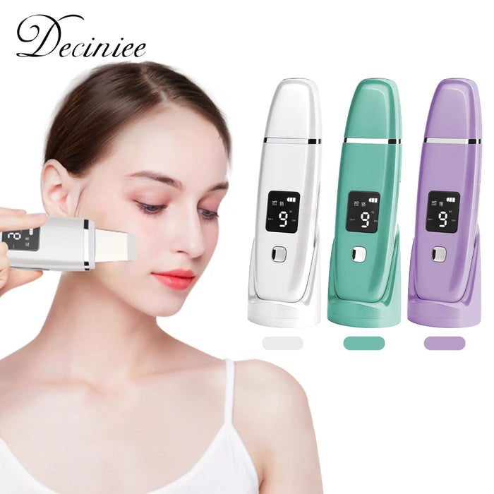 Ultrasonic Skin Scrubber Face Spatula Blackhead Remover Pore Cleaner Comedo Extractor Face Lift Devices Deep Cleaning Peeling