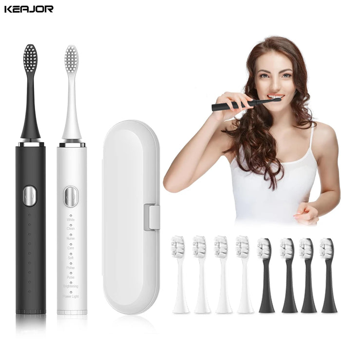 Electric Toothbrush Sonic Vibration Tooth Brushes For Teeth Whitening Oral Care Cleaner USB Rechargeable Toothbrush for Adult